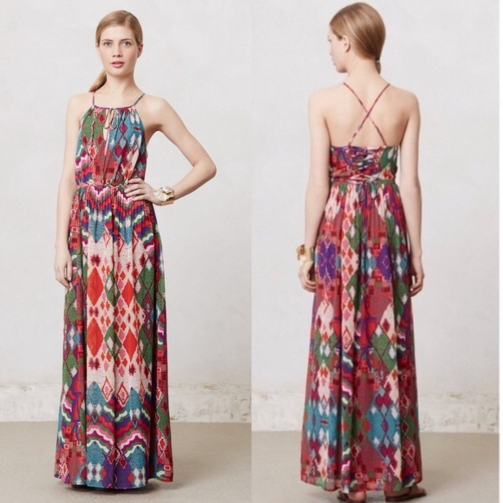Anthropologie Tarana Maeve Red Maxi Dress Sz 8
